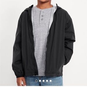 Old Navy packable Black Kids Raincoat unlined with hood